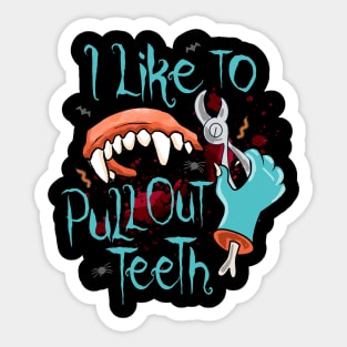 funny dentist halloween Sticker